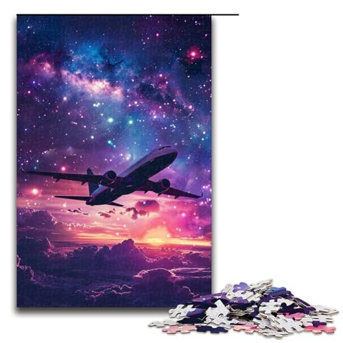 1000-teiliges Puzzle für Erwachsene Flugzeuge in den Wolken Puzzle für Lernspiele Herausforderung Spielzeug Kunstwerk Geschenk 1000 PCS (75 x 50 cm) von linghhiming