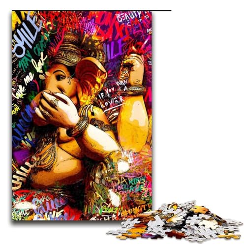 1000 teiliges Puzzle für Erwachsene Ganesh Puzzles für Erwachsene Holzpuzzle anspruchsvolles Spiel (75 x 50 cm) von linghhiming