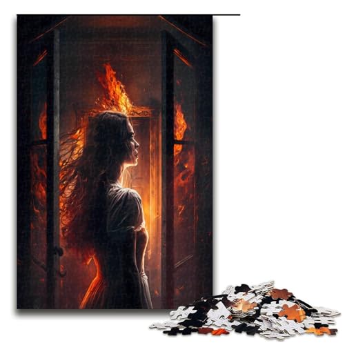 1000 teiliges Puzzle für Erwachsene Horror Kunst () Holzpuzzle für Erwachsene Lernspiel Herausforderungsspielzeug 75 x 50 cm von linghhiming