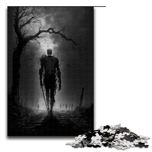 1000 teiliges Puzzle für Erwachsene Horror Kunst () Puzzle für Lernspiele Herausforderung Spielzeug Kunstwerk Geschenk (75 x 50 cm) von linghhiming