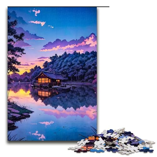 1000 teiliges Puzzle für Erwachsene Japanisches Stil Puzzle für Lernspiele Herausforderung Spielzeug Kunstwerk Geschenk 75 x 50 cm von linghhiming