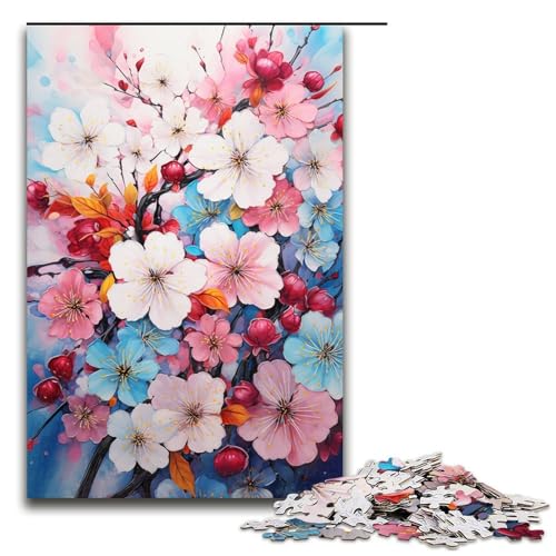 1000 teiliges Puzzle für Erwachsene Kirschblüten Puzzle praktisches Spiel 75 x 50 cm von linghhiming