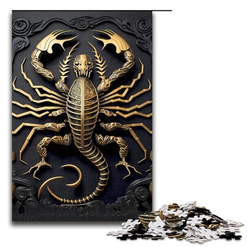 1000 teiliges Puzzle für Erwachsene König Goldener Skorpion Puzzle für Lernspiele Herausforderung Spielzeug Kunstwerk Geschenk 75 x 50 cm 1000 teiliges Puzzle für Erwachsene König Goldener Skorpion Puzzle für Lernspiele Herausforderung Spielzeug Kunstwerk Geschenk 75 x 50 cm von linghhiming