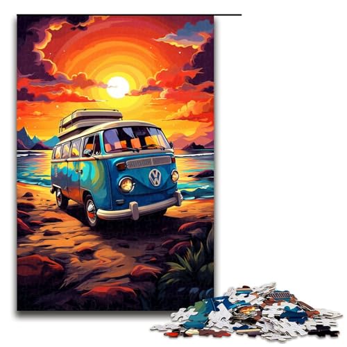 1000 teiliges Puzzle für Erwachsene Kombi bei Sonnenuntergang Puzzle für Lernspiele Herausforderung Spielzeug Kunstwerk Geschenk 75 x 50 cm von linghhiming