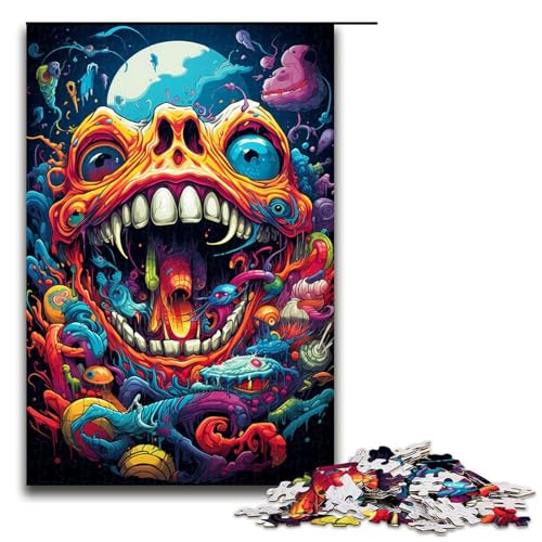 1000 teiliges Puzzle für Erwachsene Mal Monster Spiel Puzzles ganze Familie 75 x 50 cm von linghhiming