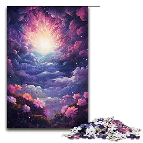 1000 teiliges Puzzle für Erwachsene Malen Bunte Landschafts Papierpuzzles Lernspiel für Erwachsene Herausforderungsspielzeug 1000 Teile (38 x 26 cm) von linghhiming