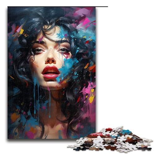 1000 teiliges Puzzle für Erwachsene Malen Farbe Mädchen Familienspaß Puzzle mit passendem Poster und Quizblatt 1000 Teile (75 x 50 cm) von linghhiming