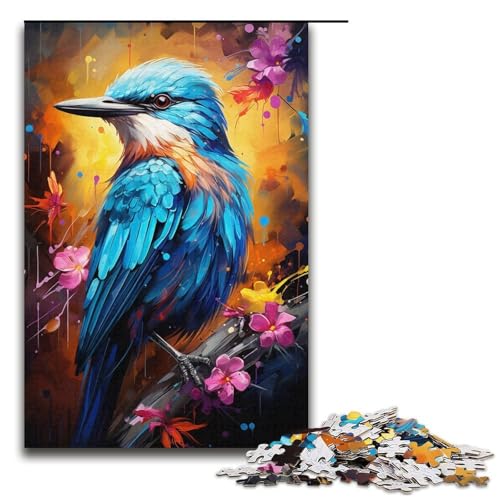 1000 teiliges Puzzle für Erwachsene Malen Farbe Vogel Puzzle für Kinder Papierpuzzle Lernspiel für Erwachsene 1000 Teile (38 x 26 cm) von linghhiming