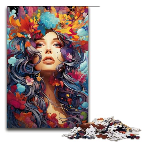 1000 teiliges Puzzle für Erwachsene Malen Farbgöttin Spiel Puzzles ganze Familie 1000 Teile (75 x 50 cm) von linghhiming