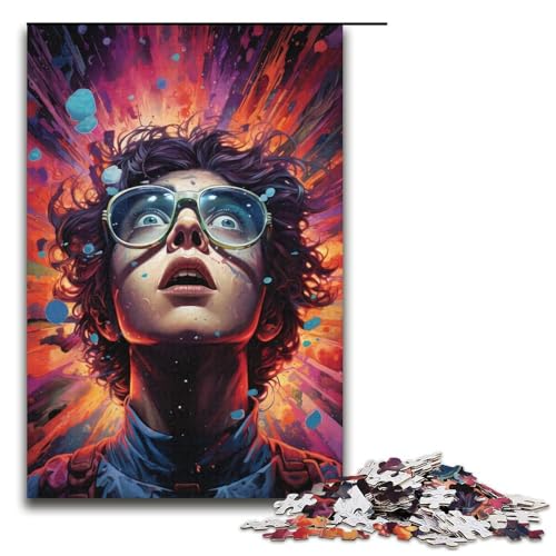 1000 teiliges Puzzle für Erwachsene Malen buntes Bösewicht Papierpuzzle Lernspiel für Erwachsene Herausforderungsspielzeug 1000 Teile (38 x 26 cm) von linghhiming