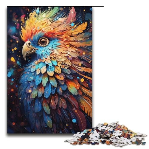 1000 teiliges Puzzle für Erwachsene Malen buntes Papageien Papierpuzzle Lernspiel für Erwachsene Herausforderungsspielzeug 1000 Teile (38 x 26 cm) von linghhiming