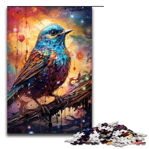 1000 teiliges Puzzle für Erwachsene Malerei Kunst Spatzen Puzzle für Erwachsene Holzpuzzle anspruchsvolles Spiel 1000 Teile (75 x 50 cm) von linghhiming