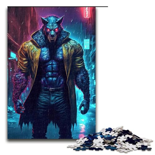 1000 teiliges Puzzle für Erwachsene Night Stalker Werwolf Puzzle für Erwachsene Holzpuzzle anspruchsvolles Spiel (75 x 50 cm) von linghhiming