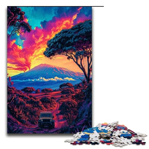 1000 teiliges Puzzle für Erwachsene Olympus farbenfrohes psychedelisches Holzpuzzle Lernspiel für Erwachsene Herausforderungsspielzeug 1000 Teile (75 x 50 cm) von linghhiming