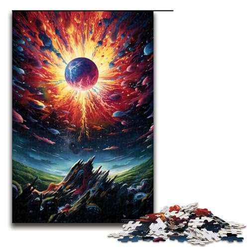 1000 teiliges Puzzle für Erwachsene Planet Explosion Puzzle praktisches Spiel 1000 Teile (75 x 50 cm) von linghhiming