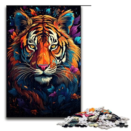 1000 teiliges Puzzle für Erwachsene Psychedelischer Farbtiger Puzzle für Lernspiele Herausforderung Spielzeug Kunstwerk Geschenk 1000 PCS (75 x 50 cm) von linghhiming