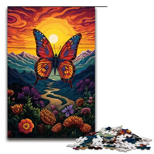 1000 teiliges Puzzle für Erwachsene Schmetterlinge im Wald bei Sonnenuntergang Holzpuzzle Lernspiel für Erwachsene Herausforderungsspielzeug 75 x 50 cm 1000 teiliges Puzzle für Erwachsene Schmetterlinge im Wald bei Sonnenuntergang Holzpuzzle Lernspiel für Erwachsene Herausforderungsspielzeug 75 x 50 cm von linghhiming