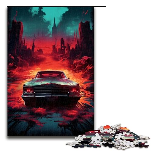 1000 teiliges Puzzle für Erwachsene Supernatural Auto Puzzle für Lernspiele Herausforderung Spielzeug Kunstwerk Geschenk 75 x 50 cm von linghhiming
