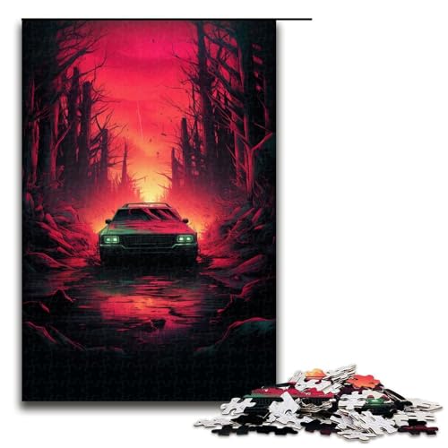 1000 teiliges Puzzle für Erwachsene Supernatural Auto Puzzle für Lernspiele Herausforderung Spielzeug Kunstwerk Geschenk 75 x 50 cm von linghhiming