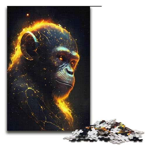 1000-teiliges Puzzle für Erwachsene Tier-Affen-Puzzle praktisches Spiel 1000 Teile (38 x 26 cm) von linghhiming