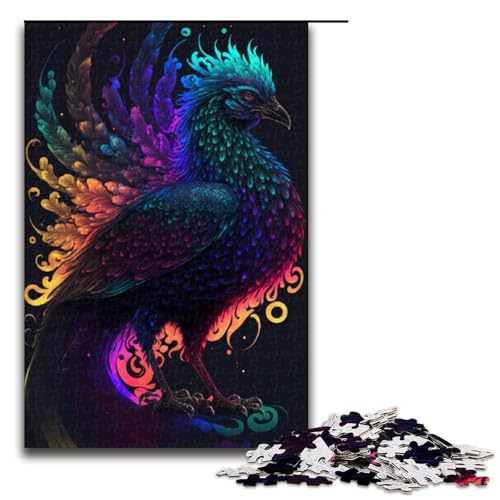 1000 teiliges Puzzle für Erwachsene Tier Phönix Puzzle praktisches Spiel 1000 Teile (75 x 50 cm) von linghhiming