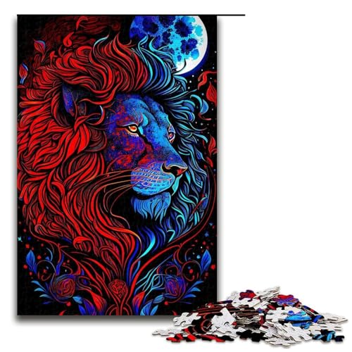 1000 teiliges Puzzle für Erwachsene Tier Puzzle Lernspiel Herausforderung Spielzeug Kunstwerk Geschenk (75 x 50 cm) von linghhiming