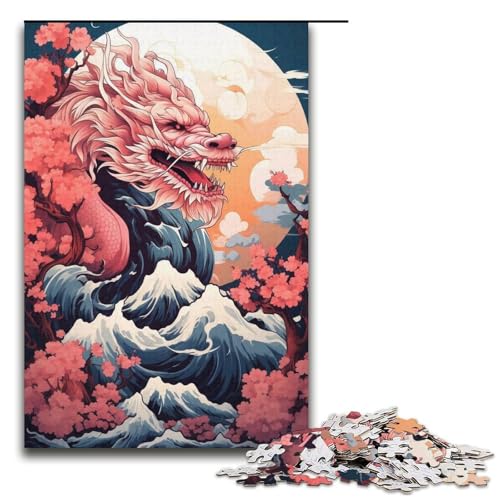 1000-teiliges Puzzle für Erwachsene Tier- und Drachenpuzzle praktisches Spiel 1000 Teile (38 x 26 cm) von linghhiming