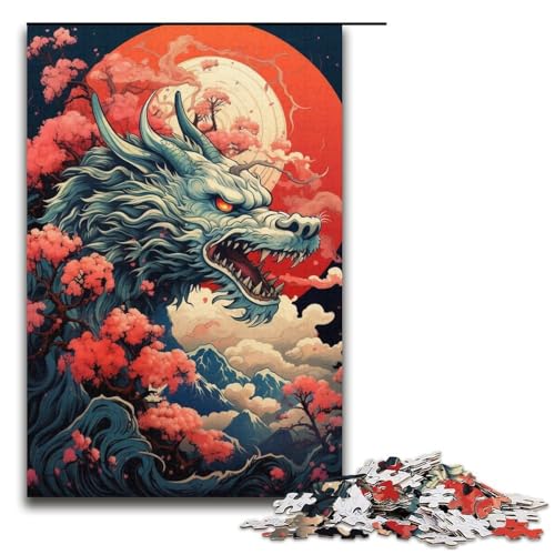 1000-teiliges Puzzle für Erwachsene Tier- und Drachenpuzzle praktisches Spiel 1000 Teile (38 x 26 cm) von linghhiming