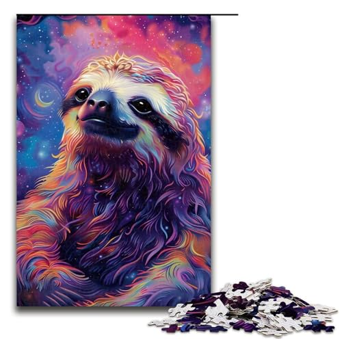 1000-teiliges Puzzle für Erwachsene Tierfaultier-Puzzle Geburtstagsgeschenk für Teenager ab 14 Jahren 1000 Teile (75 x 50 cm) von linghhiming