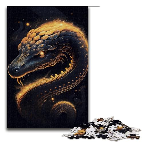 1000 teiliges Puzzle für Erwachsene Tierschlangen Puzzle für Kinder Holzpuzzle Lernspiel für Erwachsene 1000 Teile (75 x 50 cm) von linghhiming