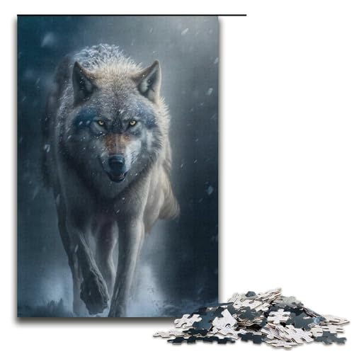 1000-teiliges Puzzle für Erwachsene Tieruniversum Wolf-Puzzle für Lernspiele Herausforderung Spielzeug Kunstwerk Geschenk 1000 PCS (38 x 26 cm) von linghhiming