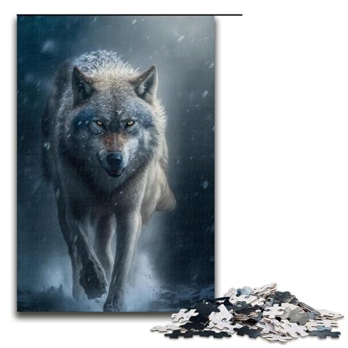 1000 teiliges Puzzle für Erwachsene Tieruniversum Wolf Puzzle für Lernspiele Herausforderung Spielzeug Kunstwerk Geschenk 1000 Teile (75 x 50 cm) von linghhiming
