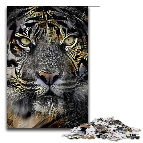 1000 teiliges Puzzle für Erwachsene Tiger Puzzle für Erwachsene Holzpuzzle anspruchsvolles Spiel (75 x 50 cm) von linghhiming