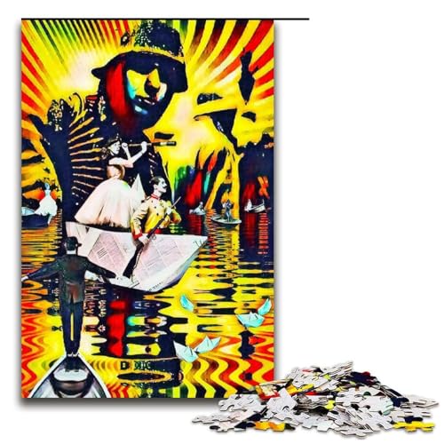 1000 teiliges Puzzle für Erwachsene Titanic Überlebende kommen an Puzzle Hands on Spiel (75 x 50 cm) von linghhiming