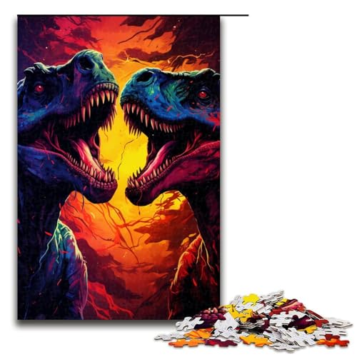 1000 teiliges Puzzle für Erwachsene Tyrannosaurus Rex auf der Suche nach Beute Holzpuzzle für Erwachsene und Kinder Stressabbau Tool 75 x 50 cm 1000 teiliges Puzzle für Erwachsene Tyrannosaurus Rex auf der Suche nach Beute Holzpuzzle für Erwachsene und Kinder Stressabbau Tool 75 x 50 cm von linghhiming