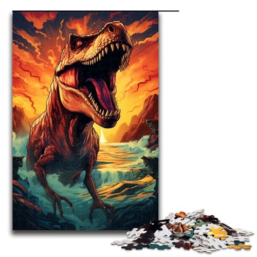 1000 teiliges Puzzle für Erwachsene Tyrannosaurus Rex und Sonnenuntergang am Ozean Lernspiel Herausforderung Spielzeug Kunstwerk Geschenk 75 x 50 cm 1000 teiliges Puzzle für Erwachsene Tyrannosaurus Rex und Sonnenuntergang am Ozean Lernspiel Herausforderung Spielzeug Kunstwerk Geschenk 75 x 50 cm von linghhiming