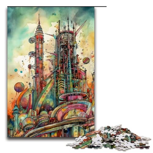 1000 teiliges Puzzle für Erwachsene abstraktes Maschinenpuzzle praktisches Spiel 75 x 50 cm von linghhiming