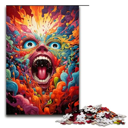 1000 teiliges Puzzle für Erwachsene bizarres farbenfrohes Monster Puzzle für Lernspiele Herausforderung Spielzeug Kunstwerk Geschenk 75 x 50 cm 1000 teiliges Puzzle für Erwachsene bizarres farbenfrohes Monster Puzzle für Lernspiele Herausforderung Spielzeug Kunstwerk Geschenk 75 x 50 cm von linghhiming
