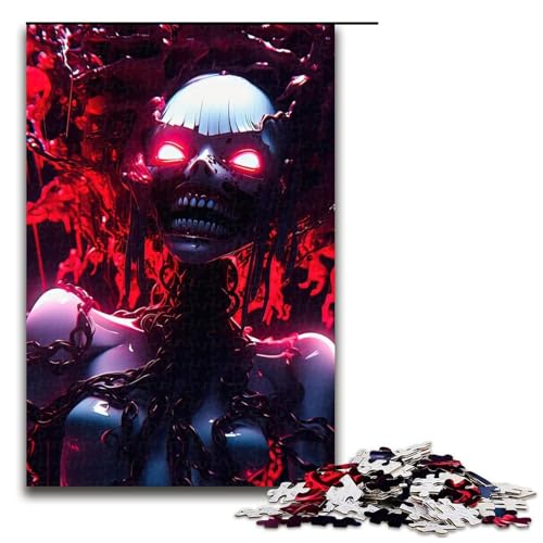 1000 teiliges Puzzle für Erwachsene blutrote Schatten Geburtstagsgeschenk für Teenager ab 14 Jahren (75 x 50 cm) von linghhiming
