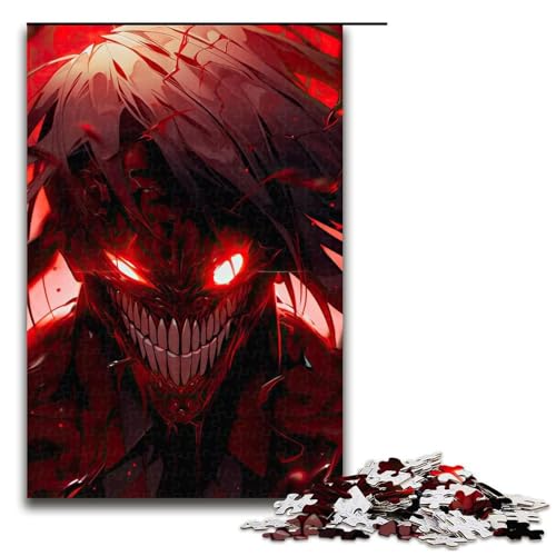 1000 teiliges Puzzle für Erwachsene blutroter Schatten Puzzle für Lernspiele Herausforderung Spielzeug Kunstwerk Geschenk 75 x 50 cm von linghhiming
