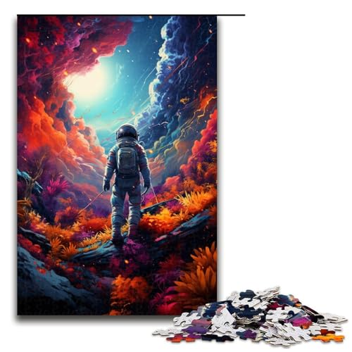 1000 teiliges Puzzle für Erwachsene buntes Astronauten Puzzle für Lernspiele Herausforderung Spielzeug Kunstwerk Geschenk 75 x 50 cm von linghhiming