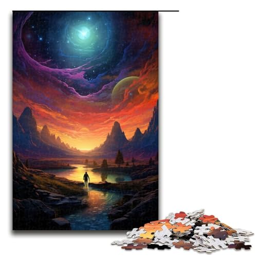 1000 teiliges Puzzle für Erwachsene das Sich allein die Welt ansieht ganze Familie 1000 Teile (75 x 50 cm) von linghhiming