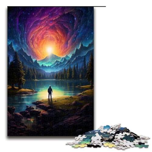 1000 teiliges Puzzle für Erwachsene das Sich das Puzzlespiel The World Alone ansieht perfekte Dekoration für Teenager ab 14 Jahren 1000 Teile (75 x 50 cm) von linghhiming
