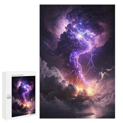 1000 teiliges Puzzle für Erwachsene farbenfrohes Fantasy Spiel mit kosmischem Schwarzen Loch Holzpuzzle für Erwachsene Lernspiel Herausforderungsspielzeug (75 x 50 cm) von linghhiming