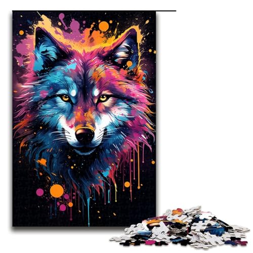 1000 teiliges Puzzle für Erwachsene farbenfrohes Fantasy Wolf Puzzle für Lernspiele Herausforderung Spielzeug Kunstwerk Geschenk 75 x 50 cm 1000 teiliges Puzzle für Erwachsene farbenfrohes Fantasy Wolf Puzzle für Lernspiele Herausforderung Spielzeug Kunstwerk Geschenk 75 x 50 cm von linghhiming