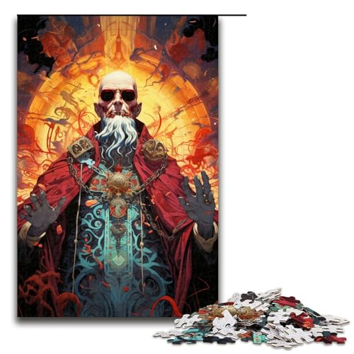 1000 teiliges Puzzle für Erwachsene farbenfrohes psychedelisches Puzzle für Lernspiele Herausforderungen Spielzeug Kunstwerke Geschenk (Größe 75 x 50 cm) von linghhiming