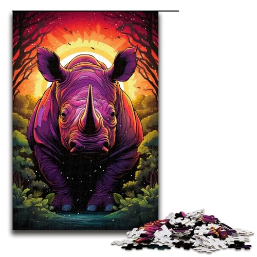 1000 teiliges Puzzle für Erwachsene farbiges Nashorn Puzzle für Lernspiele Herausforderung Spielzeug Kunstwerk Geschenk 75 x 50 cm 1000 teiliges Puzzle für Erwachsene farbiges Nashorn Puzzle für Lernspiele Herausforderung Spielzeug Kunstwerk Geschenk 75 x 50 cm von linghhiming