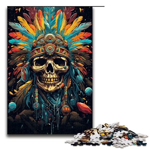1000 teiliges Puzzle für Erwachsene indisches Totenkopf Puzzlespiel perfekte Dekoration für Teenager ab 14 Jahren 1000 Teile (75 x 50 cm) von linghhiming