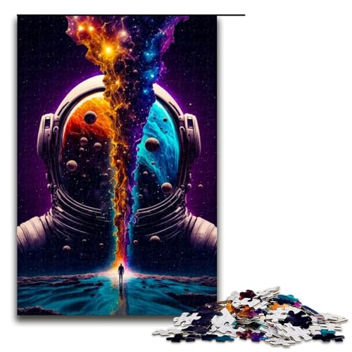 1000 teiliges Puzzle für Erwachsene kosmisches Astronauten Puzzle Lernspiel Herausforderung Spielzeug Kunstwerk Geschenk 75 x 50 cm von linghhiming