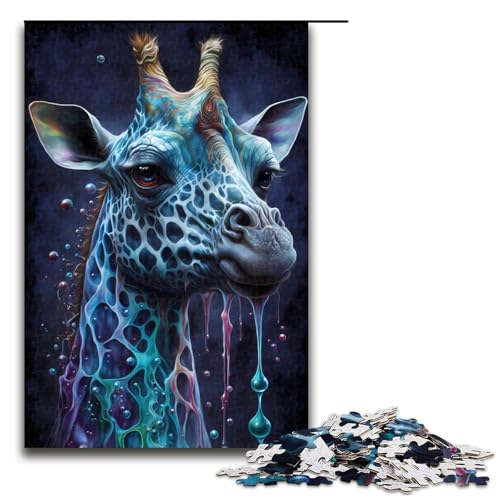 1000 teiliges Puzzle für Erwachsene liebenswertes Giraffen Puzzle praktisches Spiel (75 x 50 cm) von linghhiming